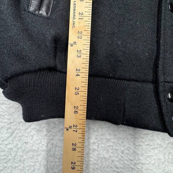 Vintage Colorado Rockies Chalk Line Snap Wool Bomber Jacket Black Men's Size XXL - Picture 11 of 13